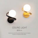 Modern glass LED wall light for loft and mirror front