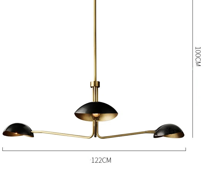 Modern neoclassical copper coloured chandelier - vue 13 sur 16
