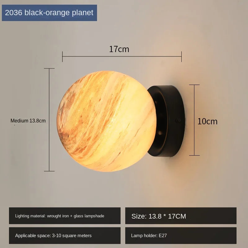 Modern minimalist planet ball ceiling light for European interiors - vue 9 sur 9