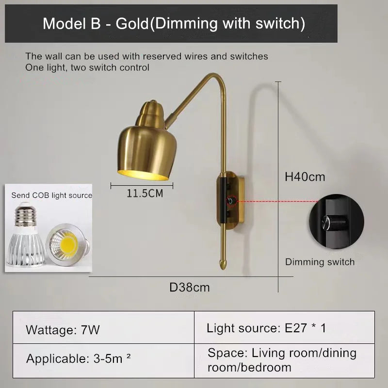 modern wall light with swing arm for elegant interior - vue 11 sur 17