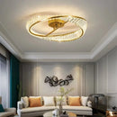 Modern gold chandelier with LED crystal rings