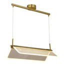 Adjustable rectangular acrylic chandelier for creative lighting