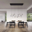 Art deco black and white pendant light for elegant interiors