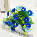 Set of uv-resistant artificial flowers for outdoor decoration