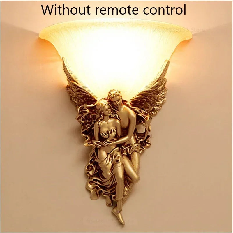 Nordic resin wall light with retro European style - vue 8 sur 14