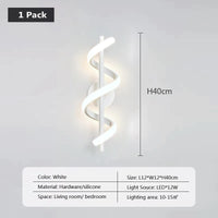 Nordic LED wall light black white gold