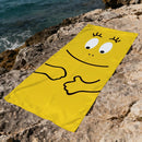 Barbapapa cartoon beach towel with playful design