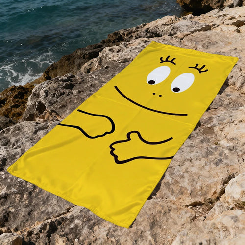 Barbapapa cartoon quick-drying soft beach towel - vue 8 sur 7