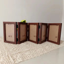 Foldable wooden photo frame for desktop album