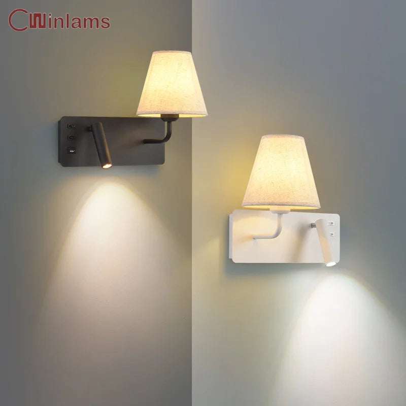 led reading wall light for kids with usb switch