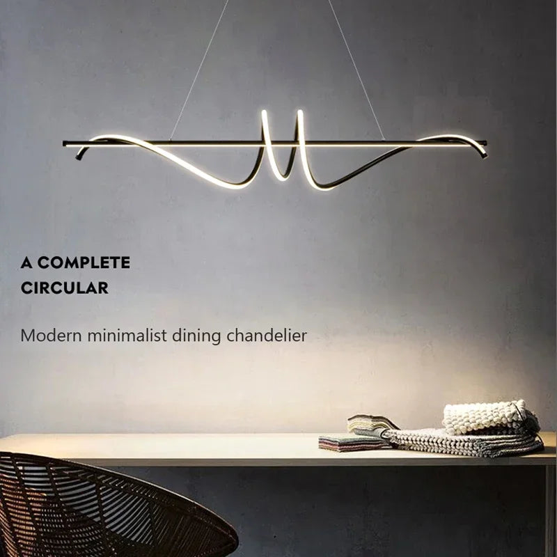 Modern LED pendant light for stylish interior decoration - vue 3 sur 8