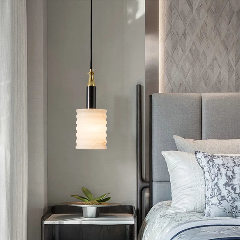 lustre en marbre chinois design minimaliste moderne pour intérieur élégant