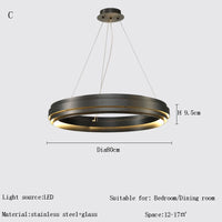 Italian post-modern minimalist decorative LED chandelier