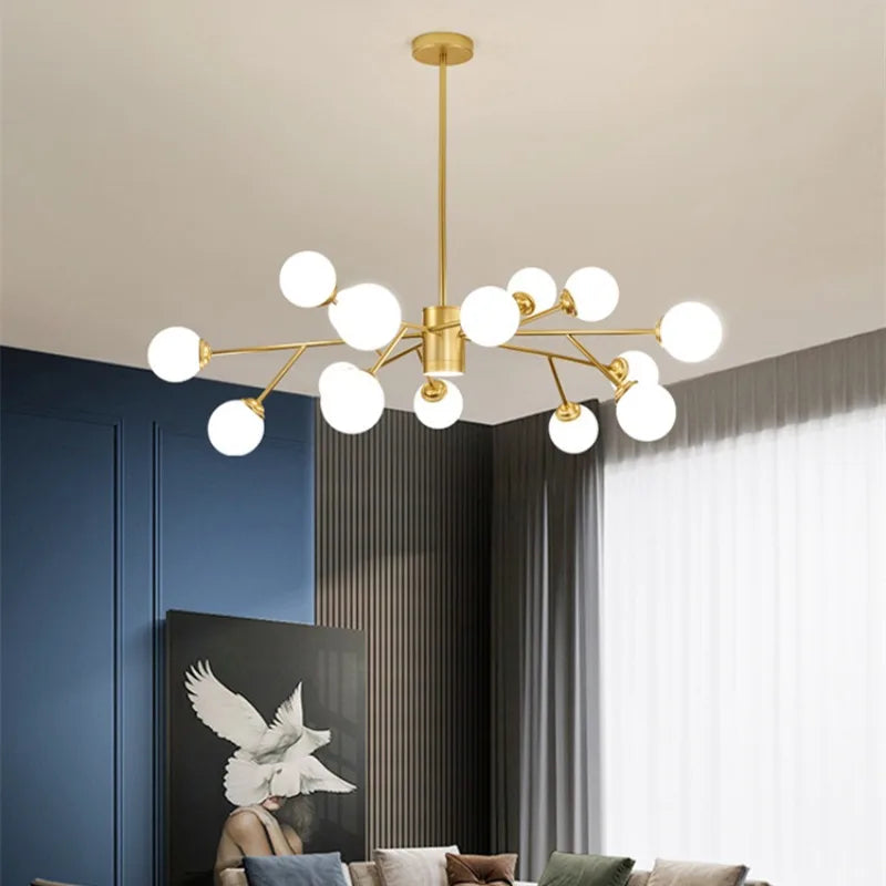 Nordic glass chandelier magic bean designer home decor