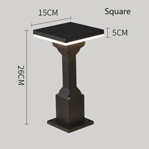 LED bollard lamp for outdoor landscape lighting - vue 9 sur 8