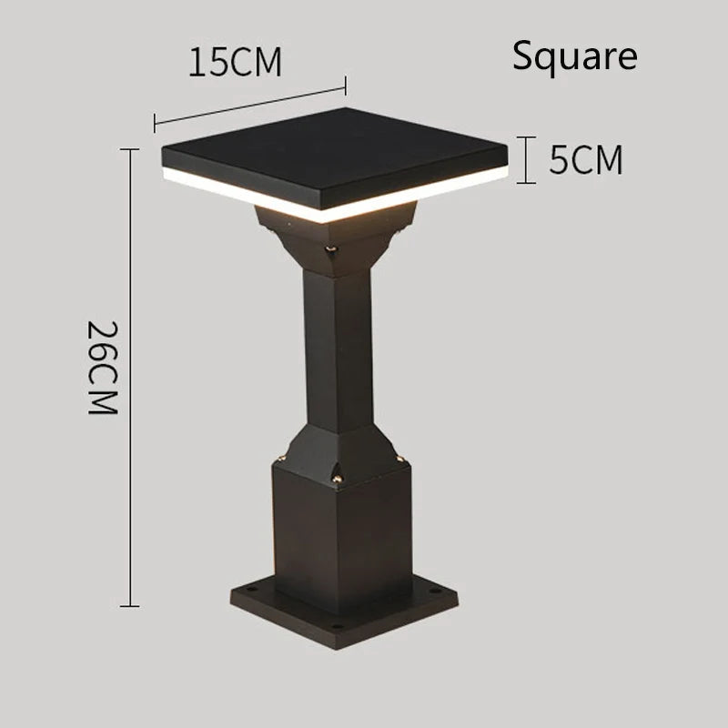 LED bollard lamp for outdoor landscape lighting - vue 8 sur 8