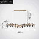 Modern crystal chandelier with LED and round pendants