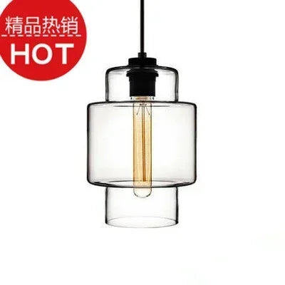 Modern transparent glass pendant chandelier with elegant design - vue 19 sur 28