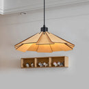 Wabi-sabi wood pendant light with DIY LED fixtures