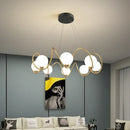 French style pendant light with gold trim and eye protection