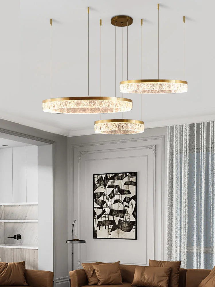 Modern circular ring chandelier for interior decoration - vue 3 sur 11