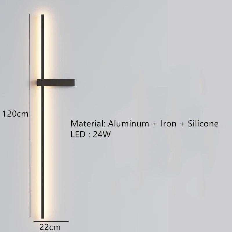 Minimalist art deco LED wall light for interiors