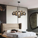 Nordic copper and glass chandelier with modern design and magic beans