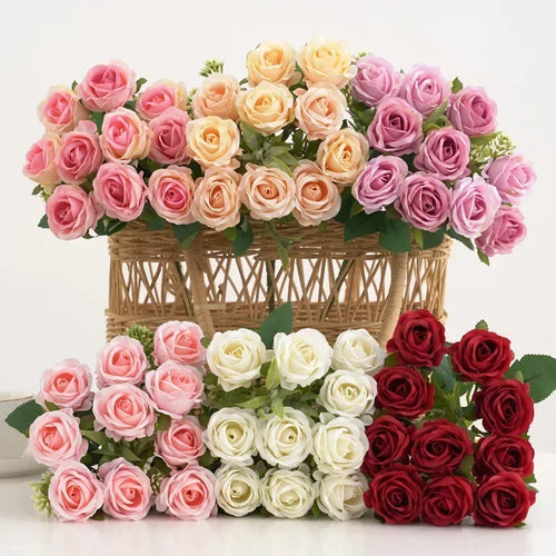 Artificial rose bouquet for weddings and decoration - vue 2 sur 12