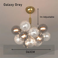 Modern multicolour glass ball ceiling chandelier luxury decor lighting