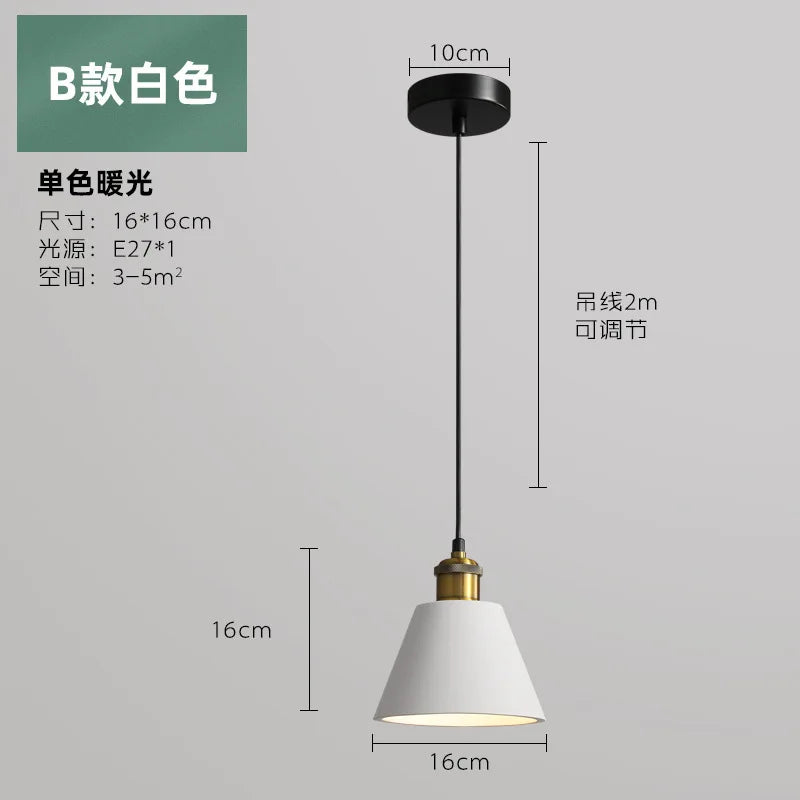 Industrial style LED pendant light - vue 8 sur 22