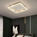 Modern luxury ceiling light with circular and rectangular LED rings