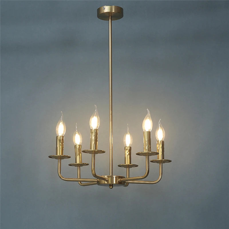 Modern simple iron chandelier with creative lighting