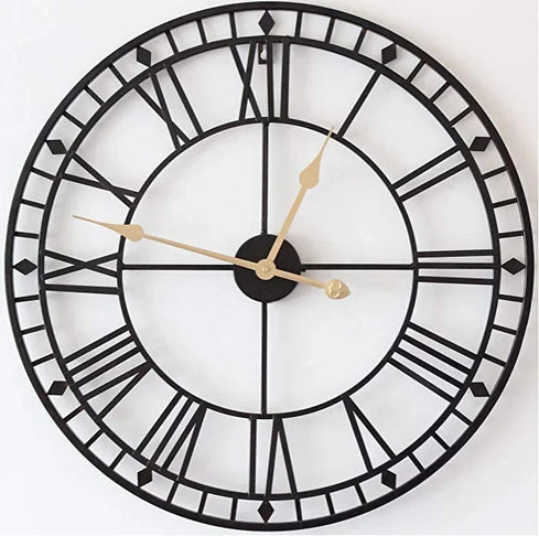 vintage metal wall clock industrial style decorative for interior