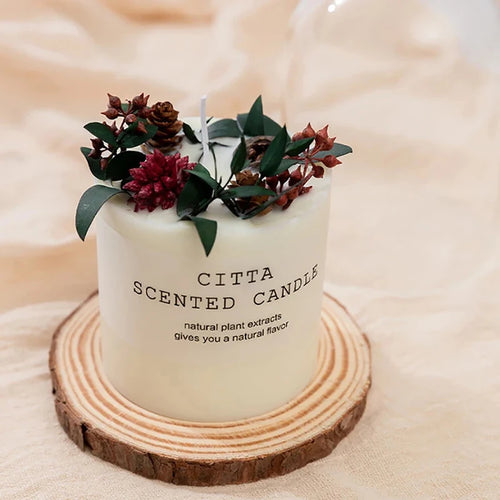 Forest Series Scented Soy Candle with Wooden Holder, 4 Fragrances, Aromatherapy Candles for Home Meditation Decoration, 285g - vue 2 sur 9