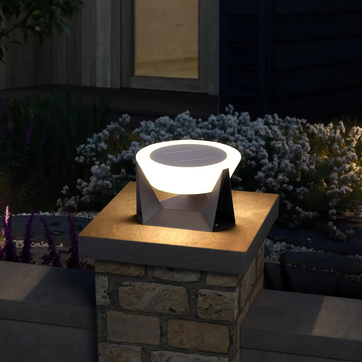 Vzvi modern solar post light for garden, patio, fence, deck - vue 2 sur 9