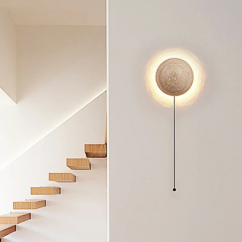 Modern limestone wall light for bright interior decoration