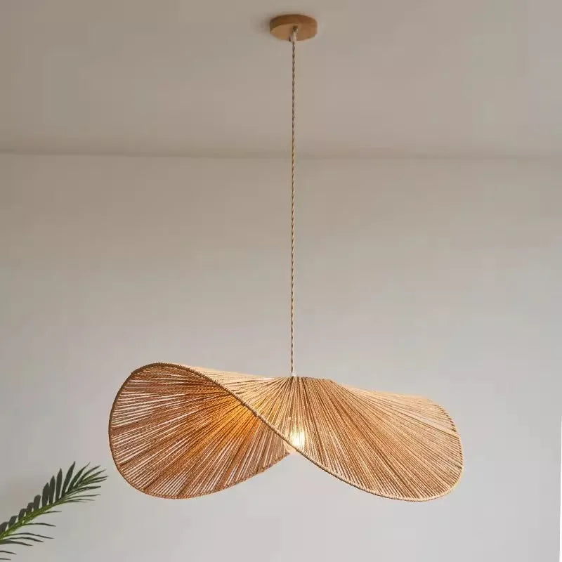 Handmade Japanese wabisabi decorative pendant light - vue 5 sur 10