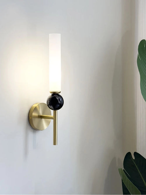 Marble and copper wall light for interior decoration - vue 2 sur 10