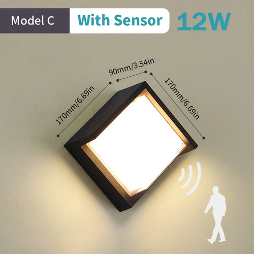 Outdoor LED wall light with automatic motion sensor - vue 14 sur 20