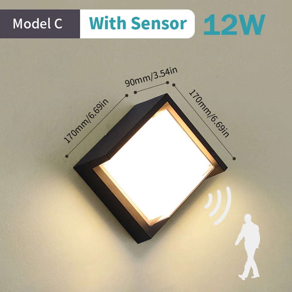 Outdoor LED wall light with automatic motion sensor - vue 13 sur 20