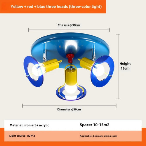 Decorative LED rocker arm wall light for children - vue 12 sur 11