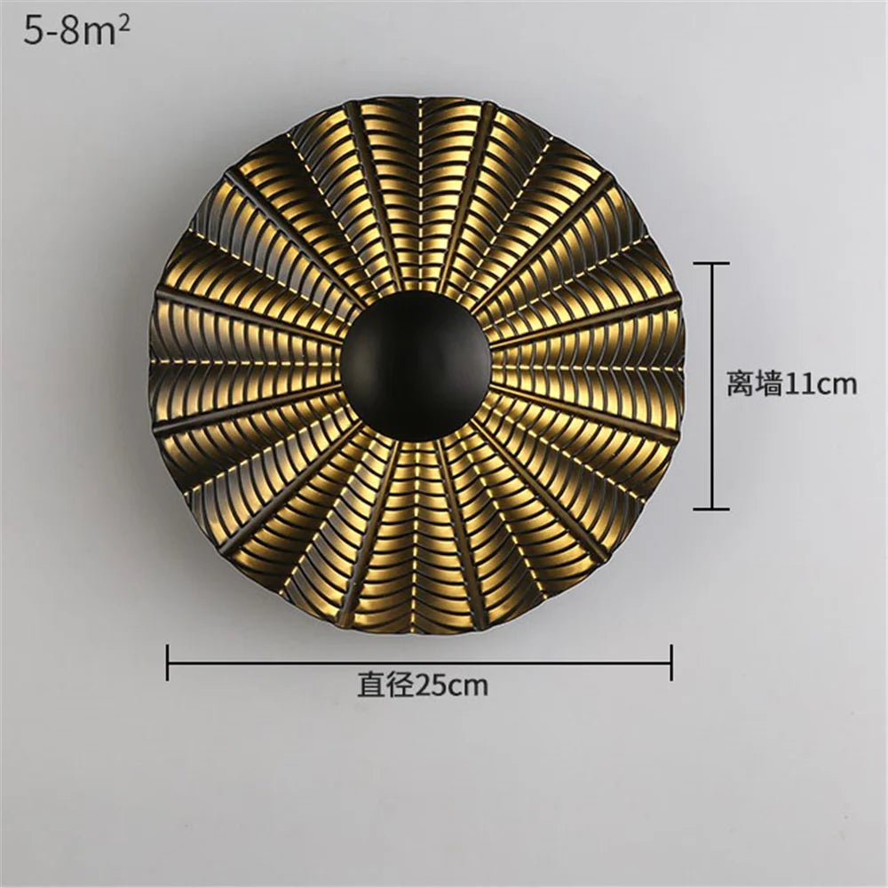 Nordic round metal LED wall light for modern interiors - vue 10 sur 23