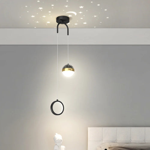 Modern decorative pendant light ideal for a starry ceiling - vue 3 sur 12
