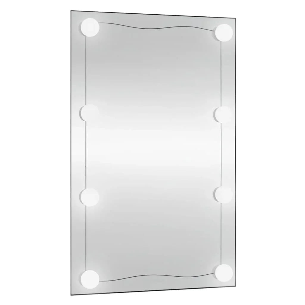 40x60 cm rectangular glass wall mirror with LED lights, home decoration wall Decker living room decoration