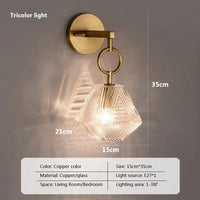 Nordic American style glass wall light LED vintage Edison