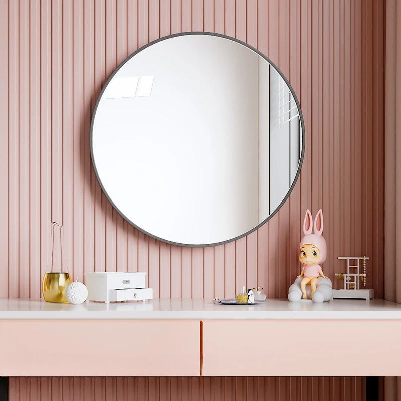 Nordic round decorative mirror for bathroom