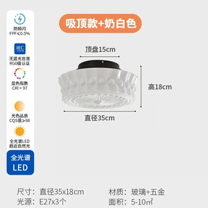 Retro medieval decorative glass ceiling light for elegant interiors