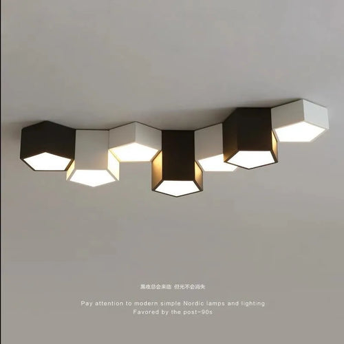 Modern ceiling light with LED for office and study - vue 4 sur 12