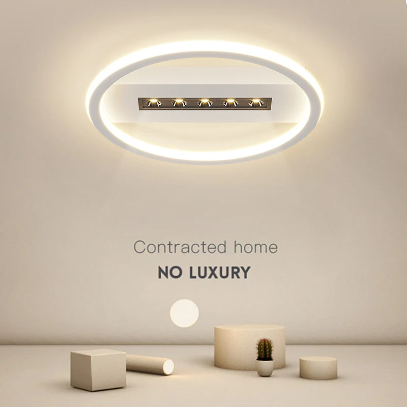 Decorative surface-mounted magnetic-free ceiling light