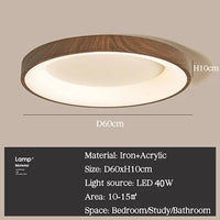 LED ceiling lights with wood effect, round, rectangle, square